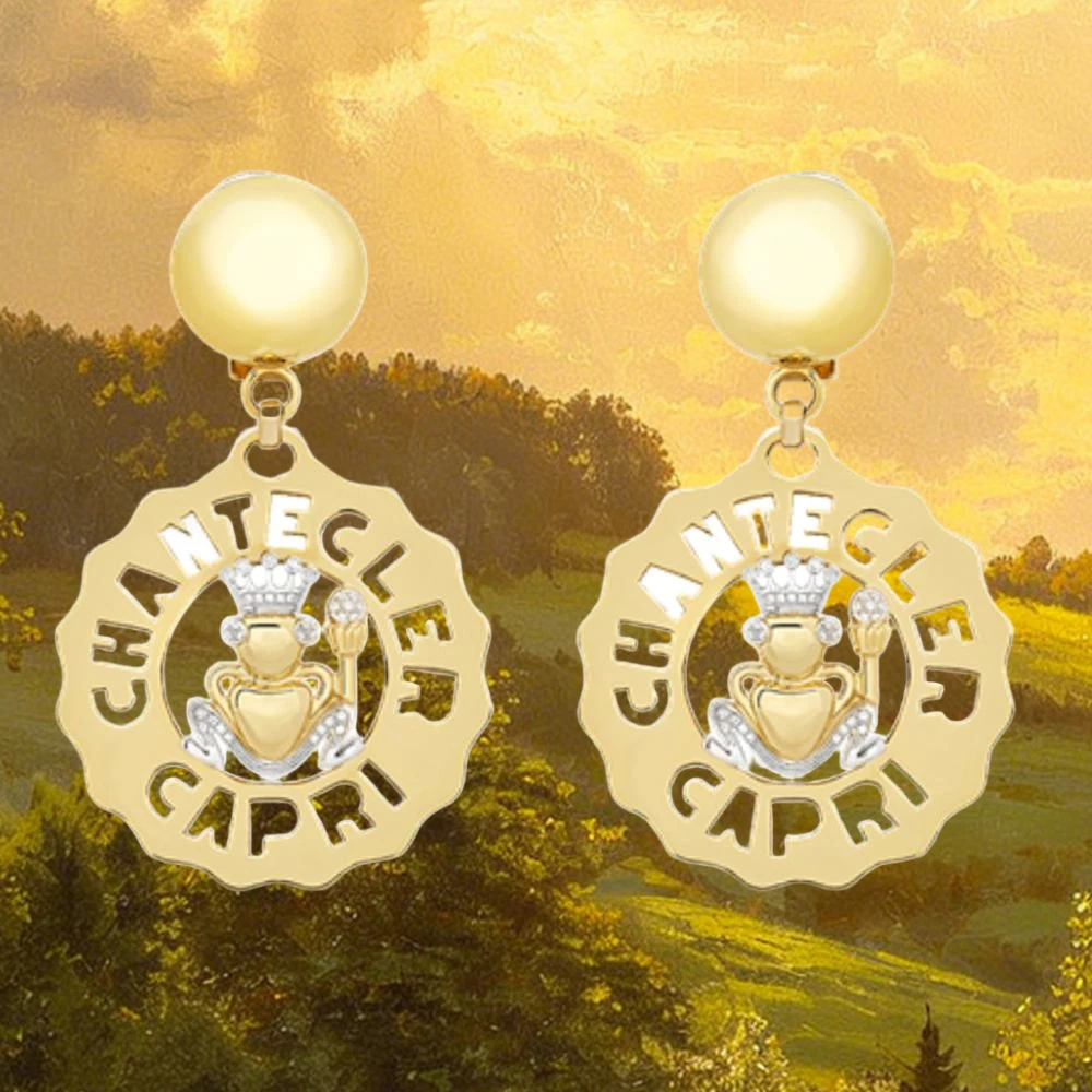 

Серьги Chanteclers 2026 из новой коллекции, серебро 925 пробы с позолотой, элитные женские украшения