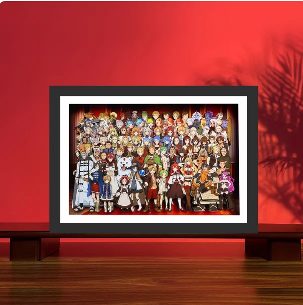 Anime Mushoku Tensei Werkloze reïncarnatie 3D handgemaakte kunst schilderij schattige Rudeus Greyrat ‌   Figuur Desktop Ornamenten Fan Gift