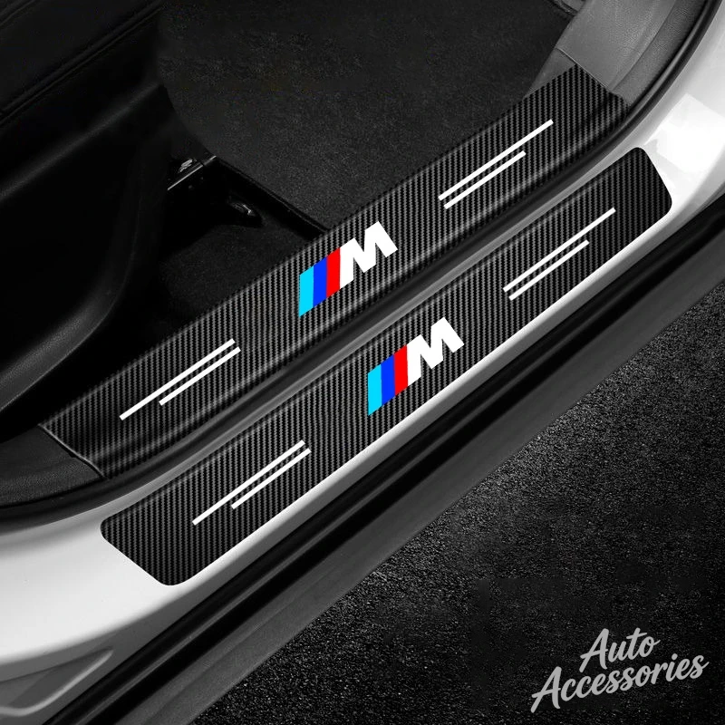 Anti-scratch Car Sill Strip Sticker Protective Decorate Accessory For BMW M Power M1 M2 M3 M5 X1 X2 X3 X5 X6 X7 E46 E39 E36 F34