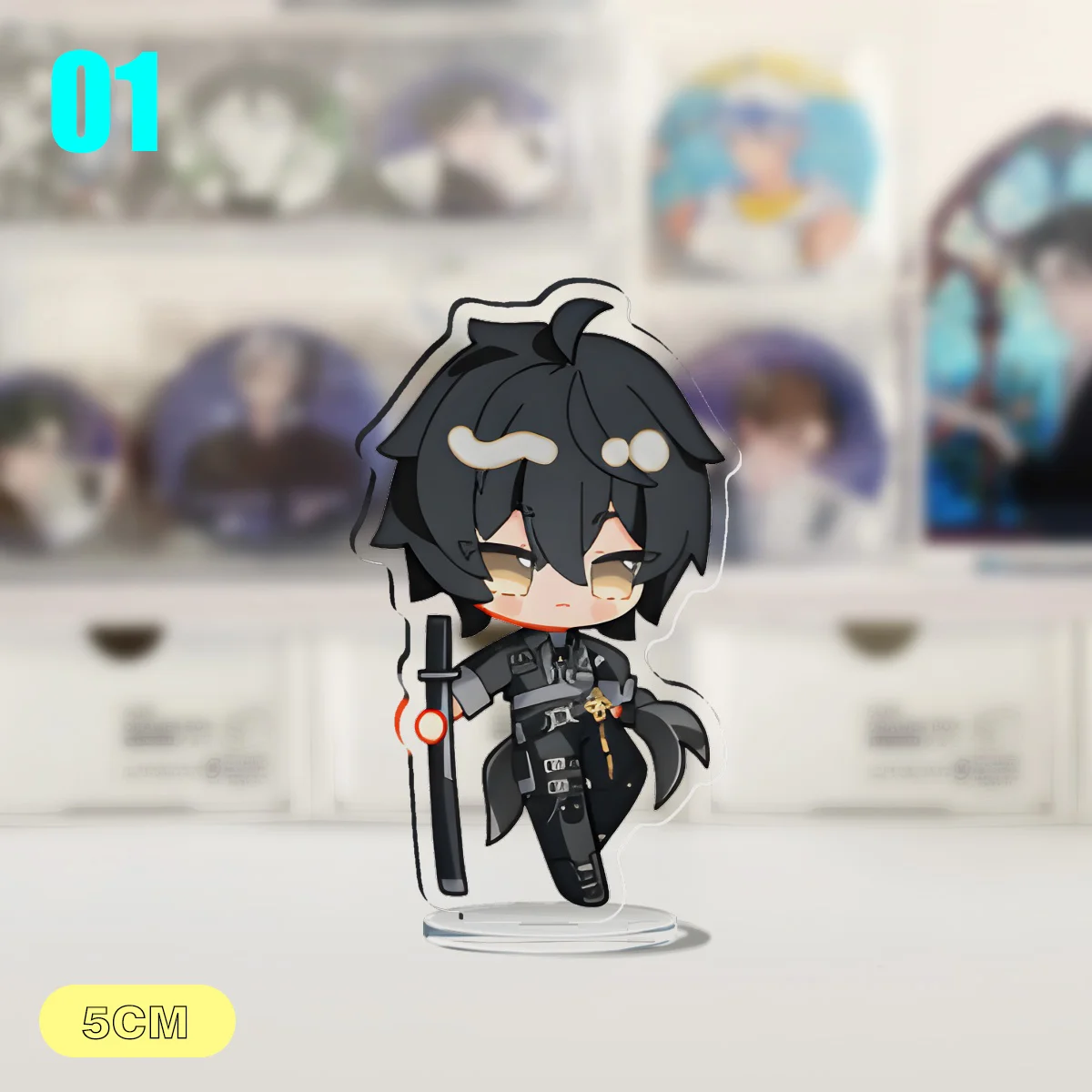 Wuthering Waves Jinhsi Gallery Figure Stand Model Plate Key Ring Changli Acrylic Standing Anime Zhezhi Xiangliiyao Gifts