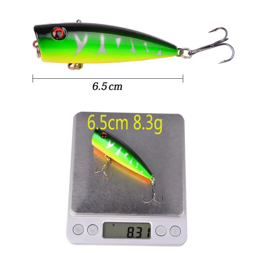 Aorace 1pcs Big Popper Fishing Lure Artificial Fishing Bait Crankbait Wobbler High Carbon Steel Hook Fishing Lures