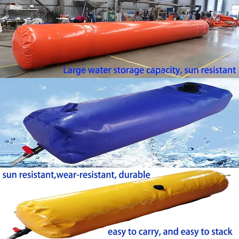 Large Capacity PVC Soft Water Tank Mobile Water Bladder with Switch Valve Outdoor Anti-Flood Emergency Water-Logging bag