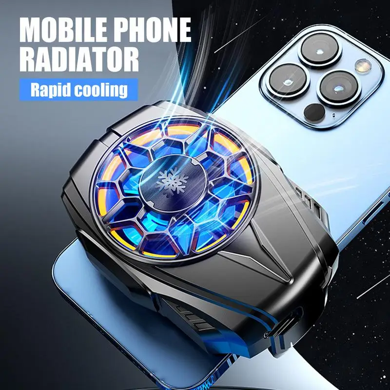 Phone Cooler Portable Phone Radiator Rechargeable Low Noise Fast Heat Dissipation Phone Back Clip Cooling Fan For Game Video