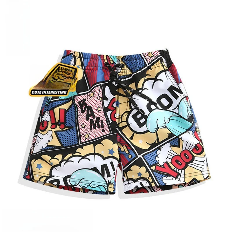

Boys Qui Dry Swimming orts Beach Sand Pants mid Large Children Baby Summer Home Casual Pants Cartoon Anime Youth Active