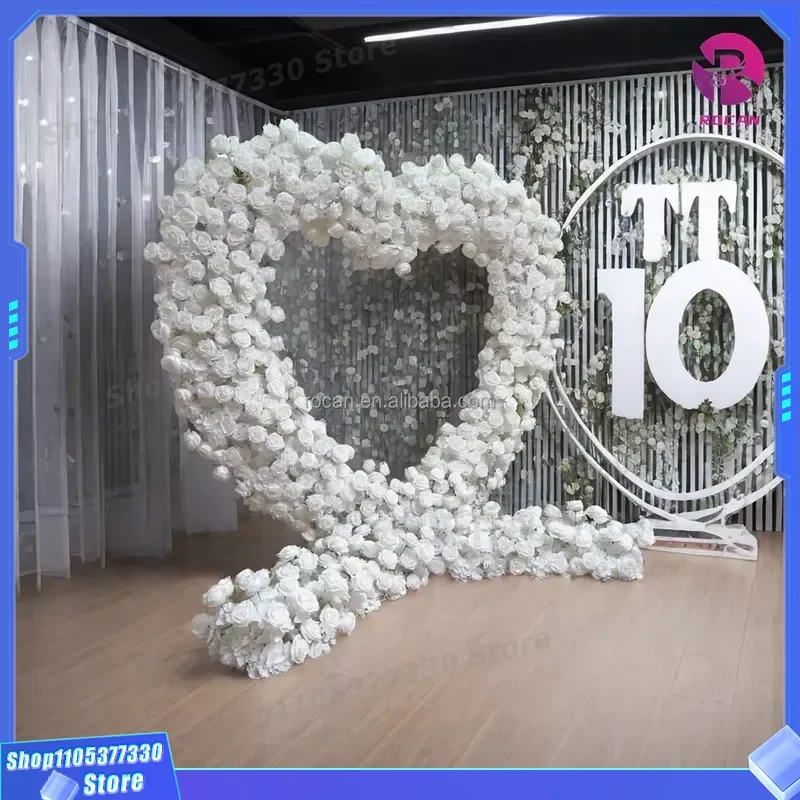 White Arched Flower Decoration for Wedding Background Marriage Proposal Engagement Party Supplies Romantic Love Floral Arch