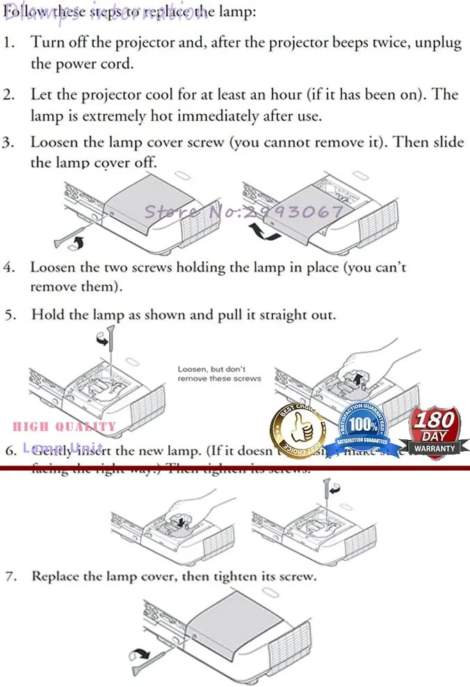 Imagem -02 - Substituição Bare Bulb Lamp para Sony Lmp-c250 Vpl-ch350 Vpl-ch355 Vpl Ch350 Vpl Ch355