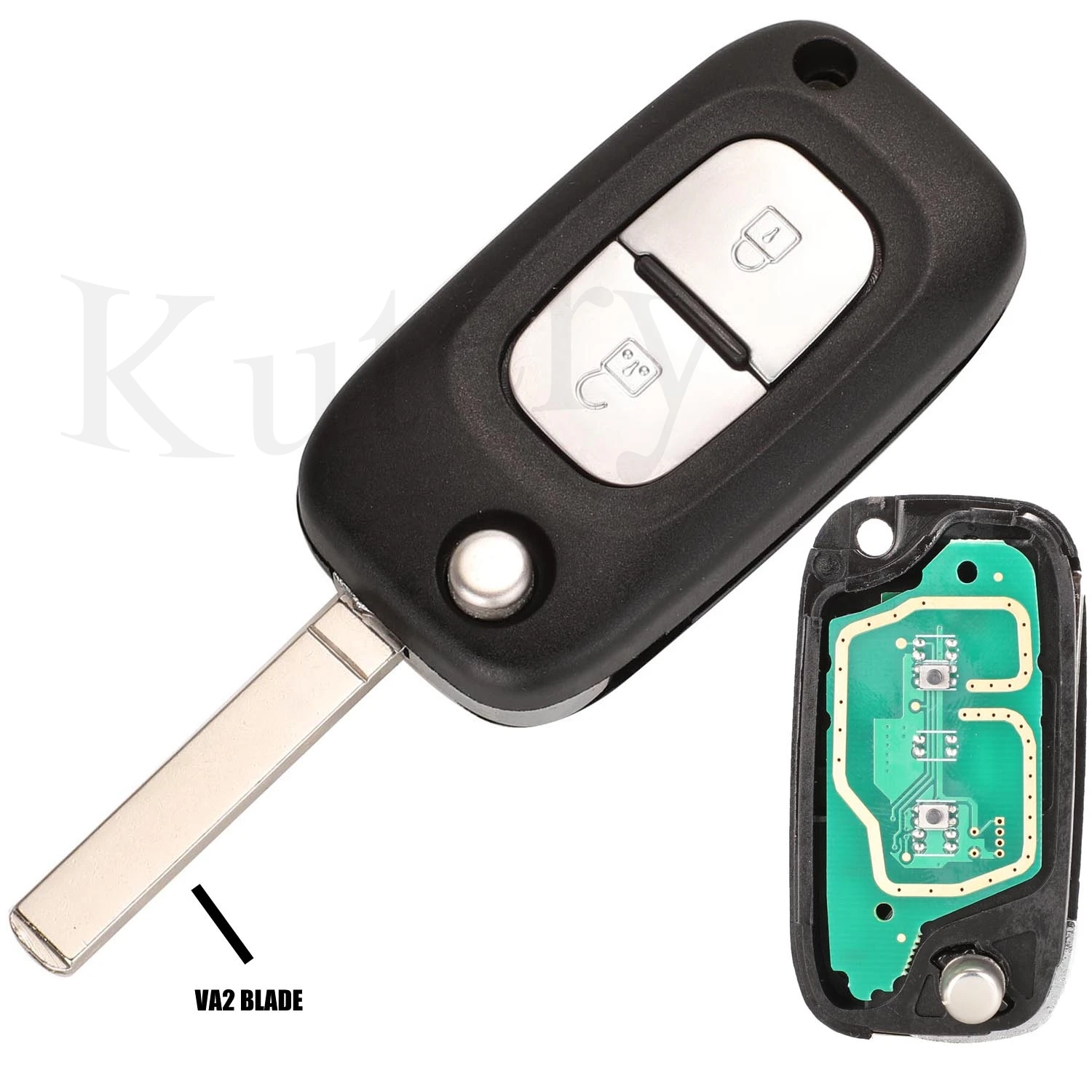 ASK/FSK 2 BTN 433MHz PCF7961A ID46 odwróć klucz zdalnego sterowania dla Renault Clio III Clio 3 Kangoo Master Modus Twingo 2006-2016 7701210033