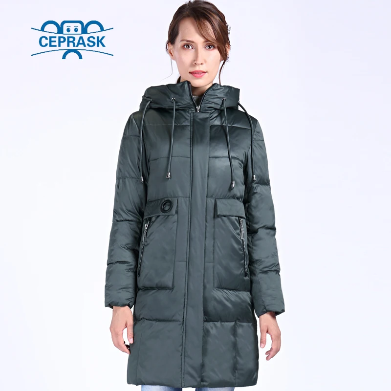 CEPRASK 2023 New High Quality Winter Jacket Women Outerwear 6XL Long Bio fluff Women's Parka Winter Coat Hooded Warm Down Jacket