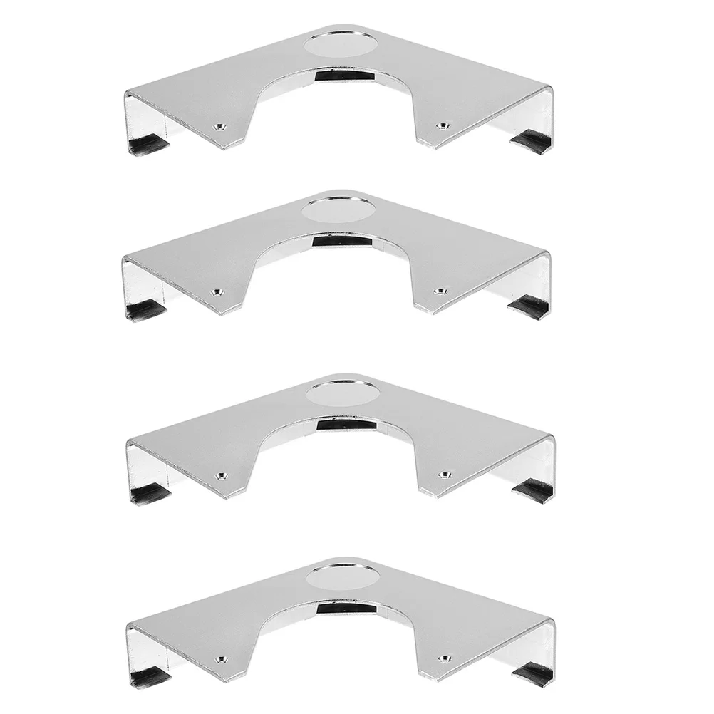 

4 Pcs Pool Table Chrome Corners Metal Guard Plate Billiard Snooker Hardware Protectors