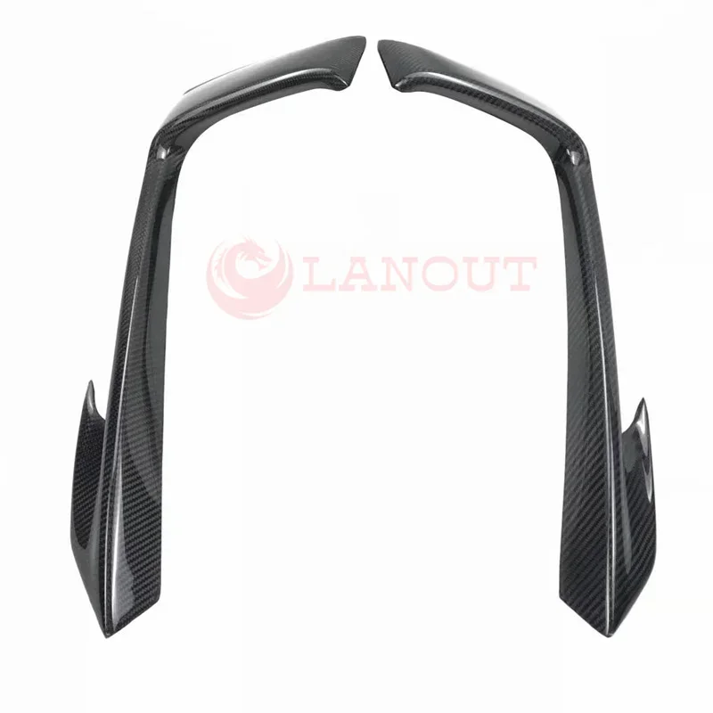 

Carbon Fiber Front Fog Lamp Trims Frame Decoration Cover fit for Porsche 718 Cayman Boxster 2016-2019