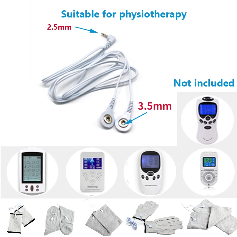 Gloves Socks Bracers Accessories Conductive Silver Fiber with Cable Electrode for TENS Unit Therapy Machine Physiotherapy