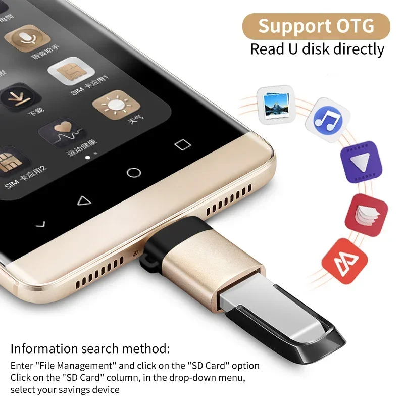 2 قطعة USB 3.0 إلى نوع C OTG مهايئ شاحن موصل نوع-C إلى USB ذكر إلى نوع-c محول التكيف للكمبيوتر ماك بوك سيارة USB باد
