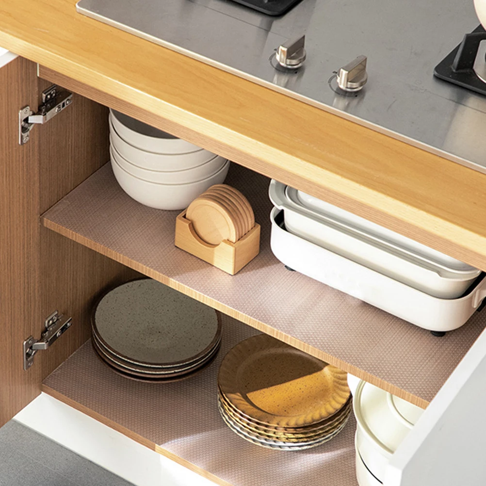 

2 Pcs Waterproof Pad Refrigerator Liners for Shelves Kitchen Cabinet Fridge Drawer Mat Cupboard Shelf Transparent Mats