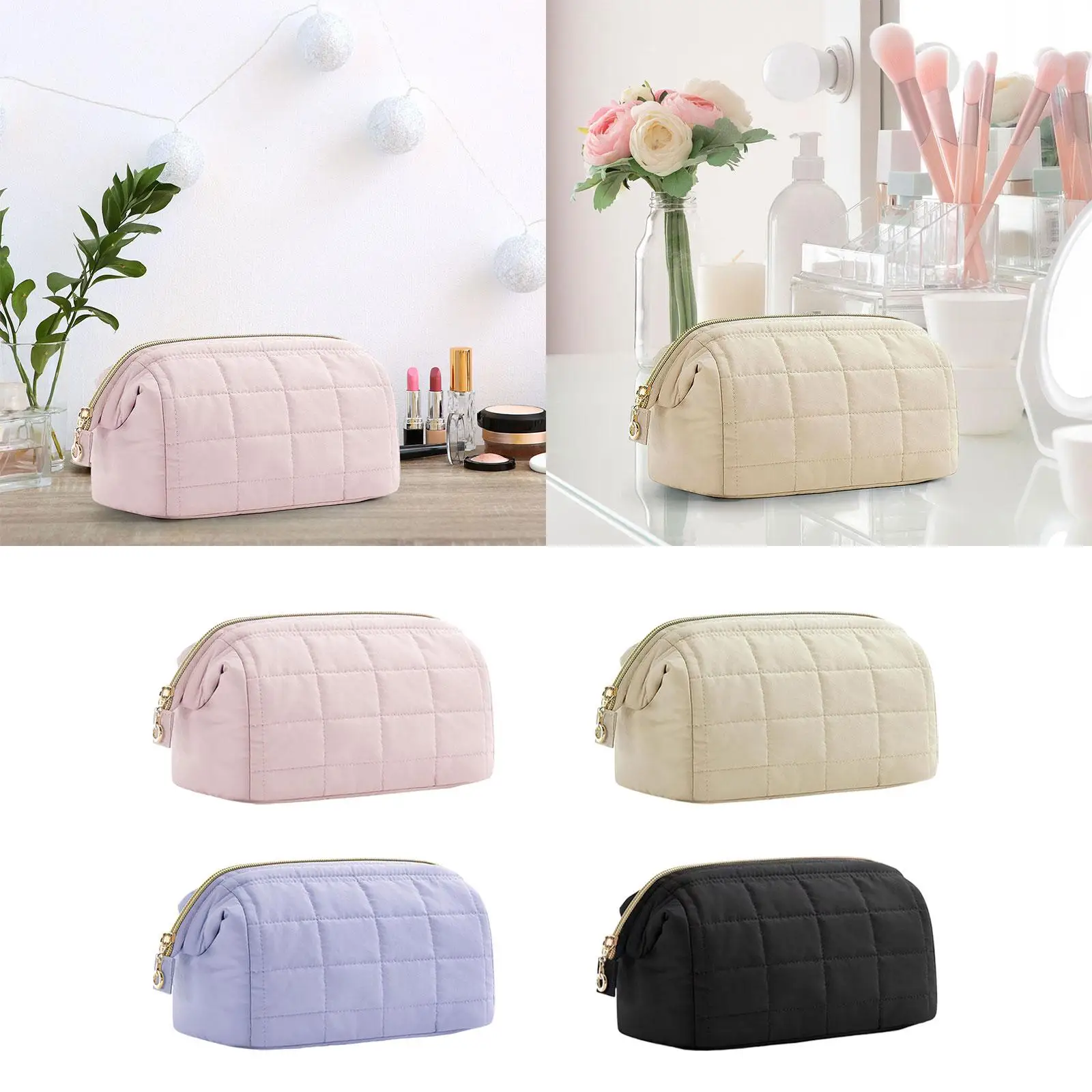 Travel Cosmetic Bag Large Capacity Makeup Organizing Multiuse Makeup Storage Bag for Dating Parties Camping Business Trip Home