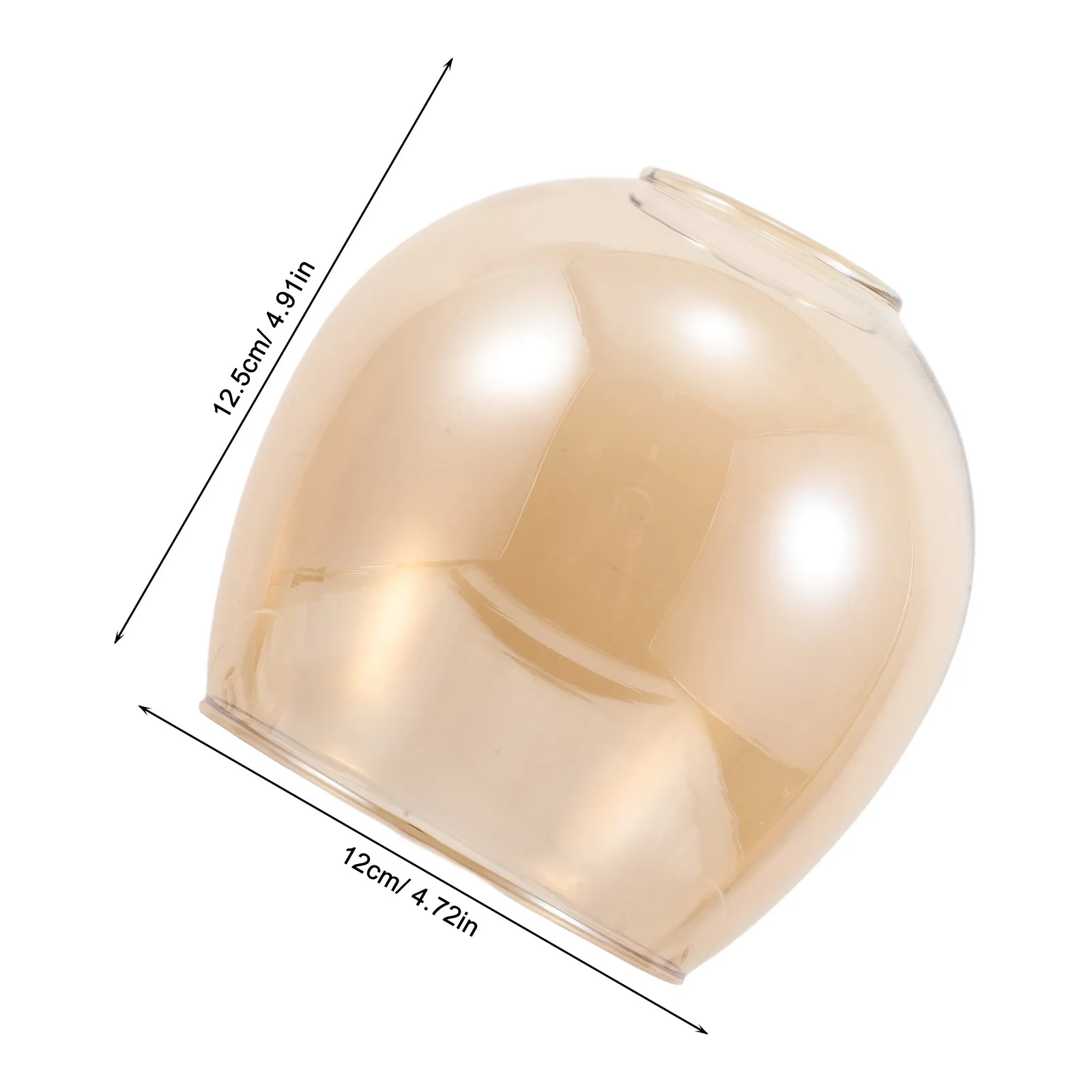 Handblown Amber Electroplated Glass Lampshade for Pendant Lights & Wall Sconces – High Borosilicate Decorative Replacement