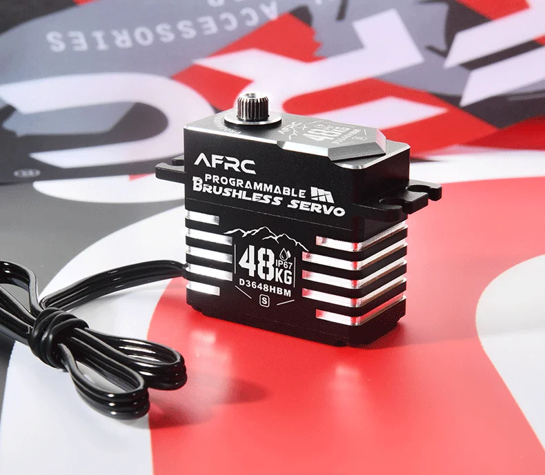 AFRC D3648HBM-S Hochdrehmoment 48KG IP67 Wasserdichter Programmierbarer Bürstenloser Servo für 1/5 1/8 1/10 Traxxas RC Auto Boot Roboter – Detail 8