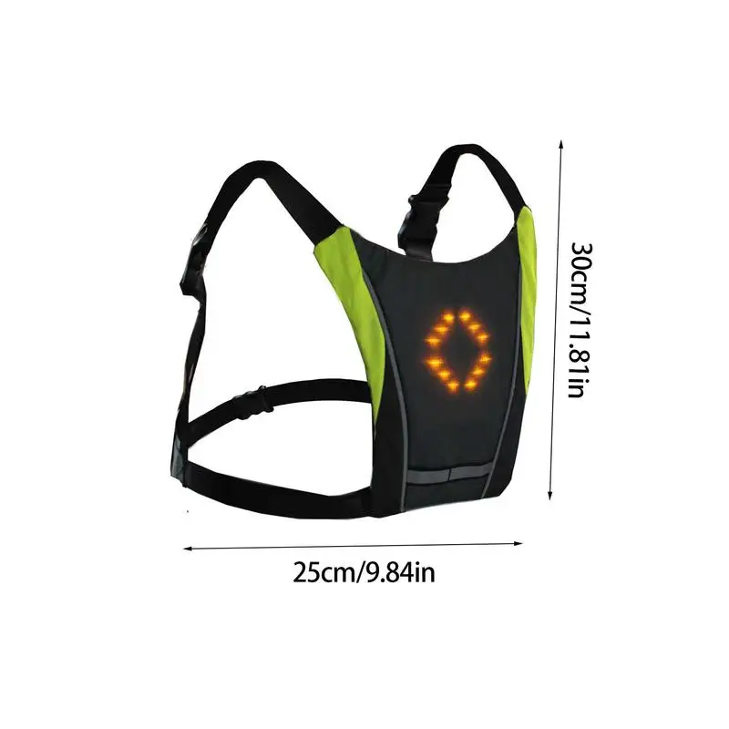 Bicycle Vest Night Hiking Cycling LED Signal Light Indicator Reflective Vest Bike Backpack Safety Turning Signal Lights Vests