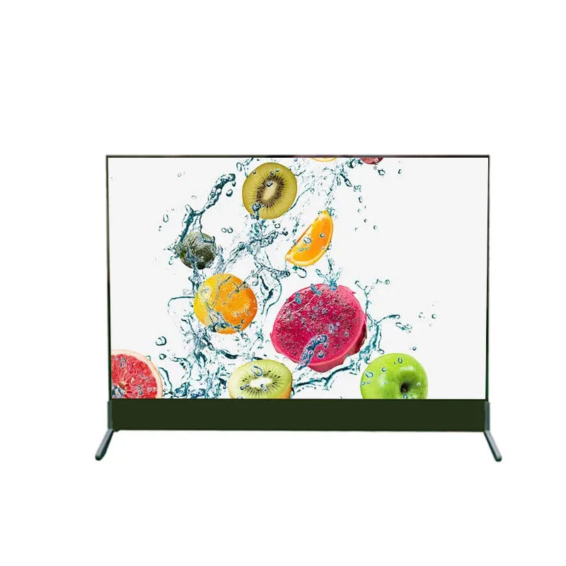 شاشة شفافة مزدوجة الجوانب مخصصة عالية الوضوح شاشة زجاجية كاملة الألوان على الوجهين شاشة LED مخصصة