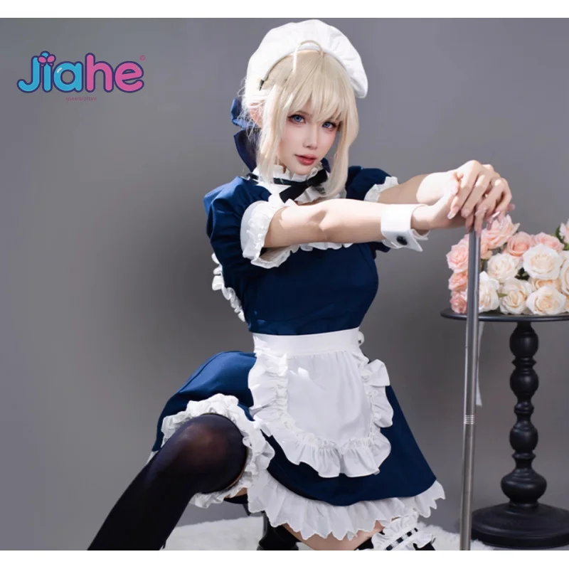 

Fate FGO saber Altria Pendragon Cosplay Fate/stay night Costume Halloween party girl sweet dress accessories props Lolita set
