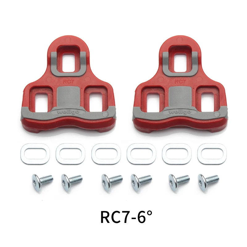 Wellgo Road Bike Pedals Cleats RC7 0°/6° Shoes Cleats Locking Plate Fit LOOK KEO Wellgo Road Bike Pedals Cleats RC7 0°/6° Shoes Cleats Locking Plate Fit LOOK KEO