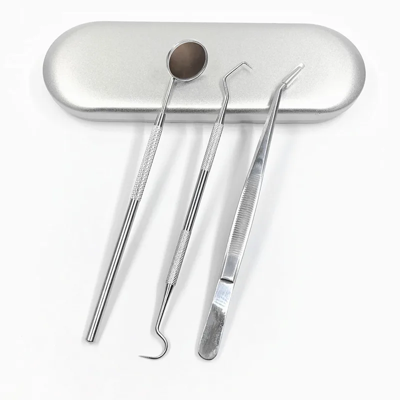 Aço inoxidável Dental Tools Set, endoscópio, espelho de dente, pinças, kit de sonda, dentista Care, dentista Retainer Tool, 6 pcs, 5 pcs, 4 pcs, 3pcs