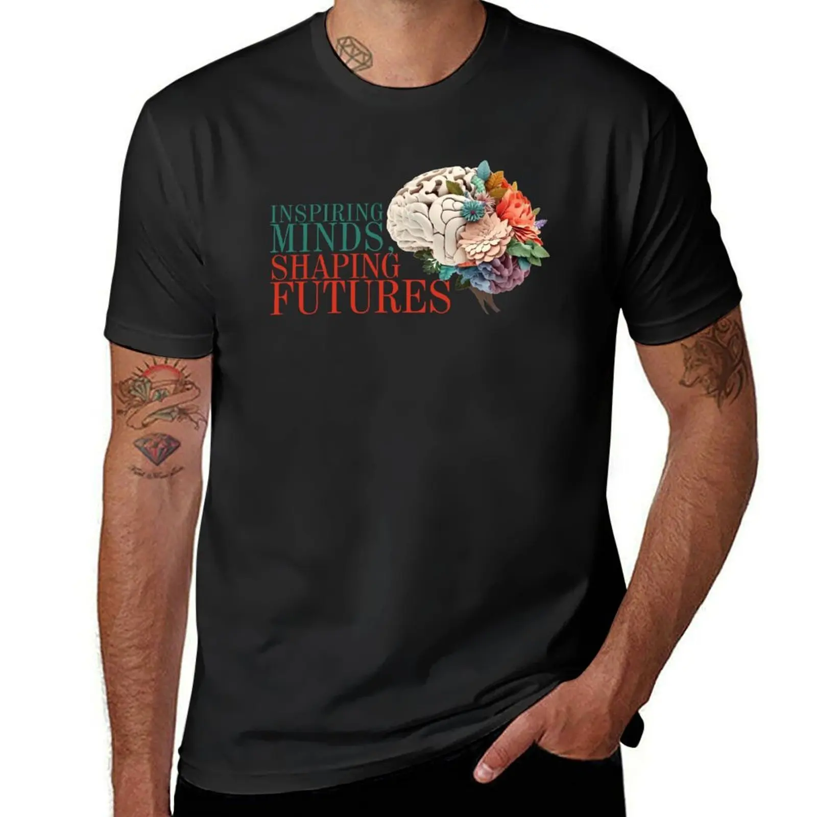 Inspiring minds, shaping futures T-Shirt oversized tops anime clothes tees plain white t shirts men