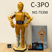 1138pcs Hot Toy UCS Star Battle C 3PO Robot 75398 Union Assemble Puzzle Building Block Puzzle Model For Birthday Christmas Gift