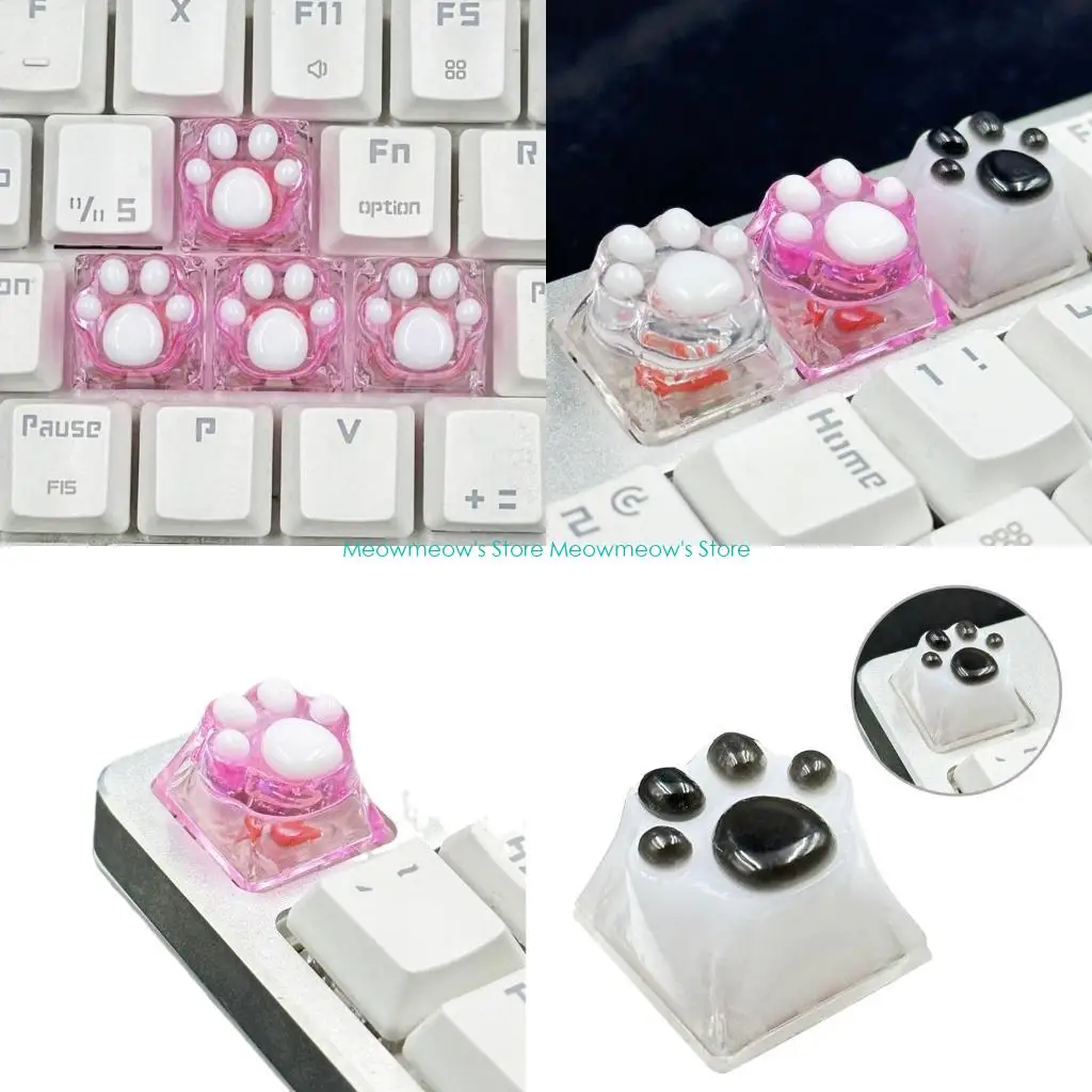 W91A индивидуальная смола Keycap Lovely Claw Personality Translucally Keycap