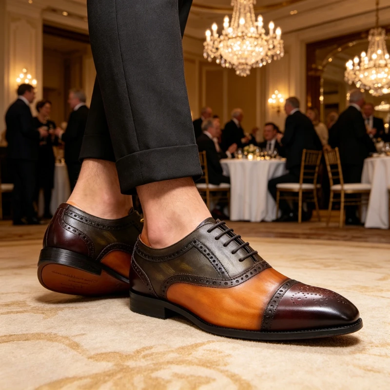 Luxury Brand Designer Men Oxford Shoes Genuine Leather Business Formal Derby Shoes Mixed Colors Lace Up Gentlmen Wedding Shoes