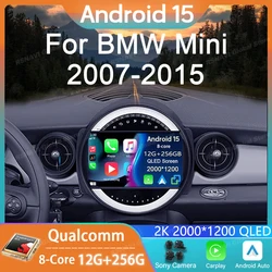 Car Radio Android 15 For BMW Mini Cooper R56 R60 R51 2006 - 2015 GPS Carplay Navigation Stereo Auto DSP BT DVD Multimedia Player