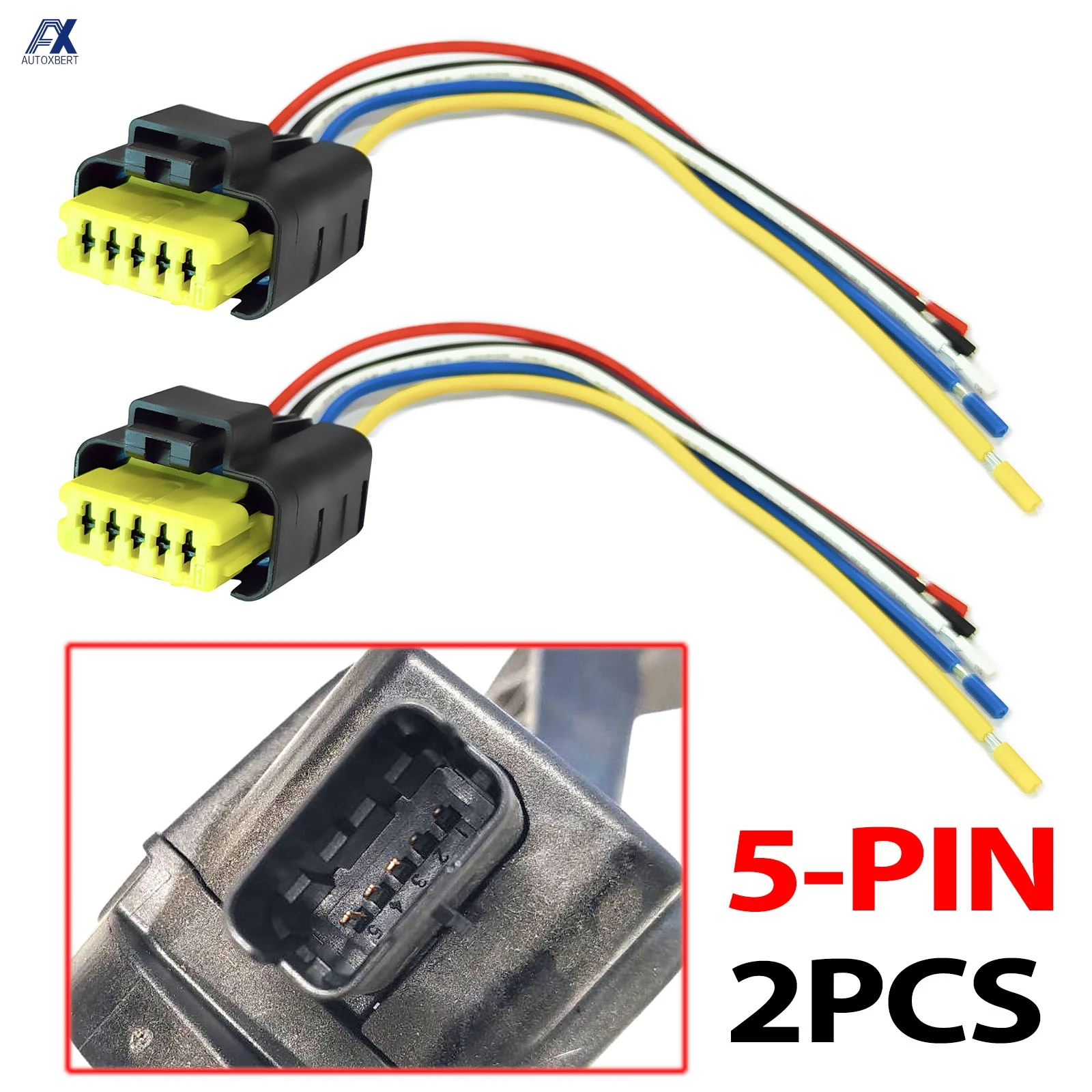 

2PC For Peugeot Citroen 5-Pin Petrol Throttle Accelerator Pedal Position Sensor Plug Connector Wiring Harness Loom FOR 207 C3 C4