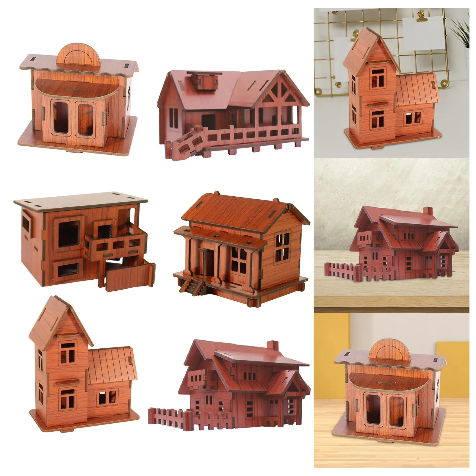 3D-puzzel Architectuur Home Decor Handwerk Onderwijs Speelgoed Hut Gebouwen 3D-puzzel voor decoratie Vakantiecadeau Volwassenen Kinderen