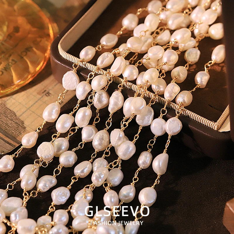 متعدد الطبقات اللؤلؤ الطبيعي قلادة جديدة خفيفة فاخرة موضة مخصصة قلادة هدية للنساء مجوهرات GN0817