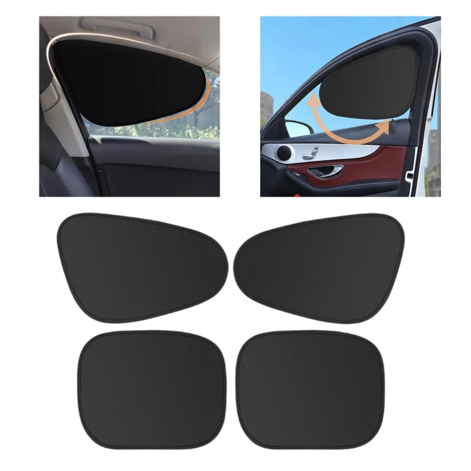 4x Car Window Shades Essential Interior Accessories Automotive Sun Protection Universal Multifunctional Cover for Napping