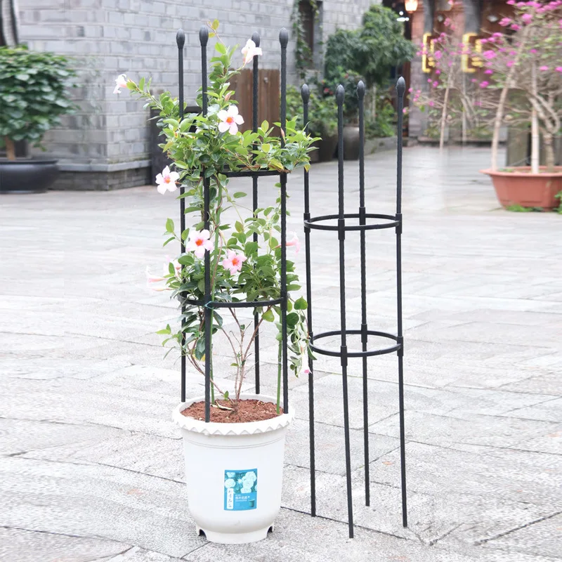 8mm Black Plant Trellis for Outdoor Climbing Flower Garden Support Stand DIY Climbing Vine Bracket Rustproof Flower Growing Rack