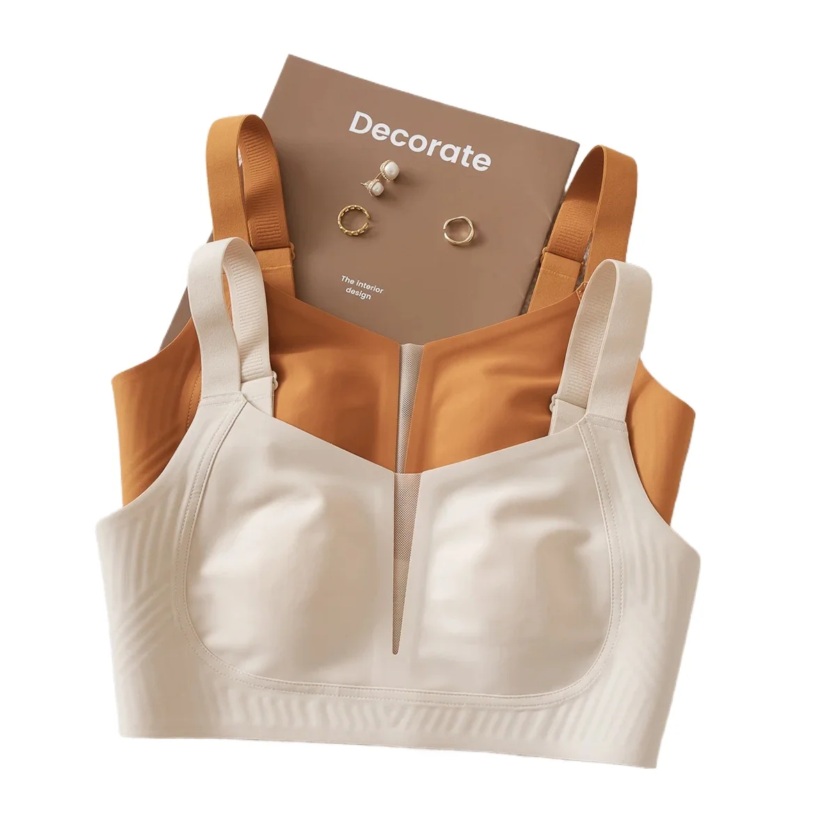 KUCLUT  Summer Thin, Seamless Bras for Women, Anti-sagging, Large-sized Bras
