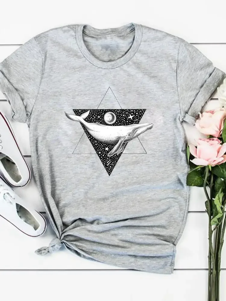 Roupas femininas praia animal tendência 90s moda verão camisetas dos desenhos animados camisa feminina manga curta impressão t topo gráfico