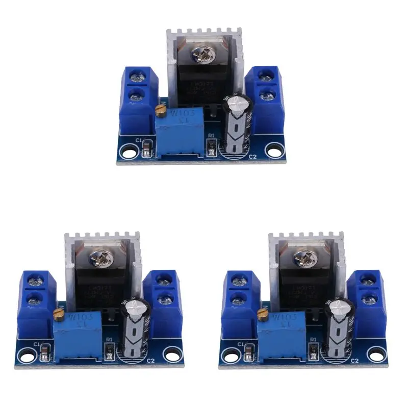 AT05-3X LM317 DC-DC 1.5A 1.2-37V Adjustable Power Supply Board DC Converter Buck Step Down Module Linear Voltage Regulator