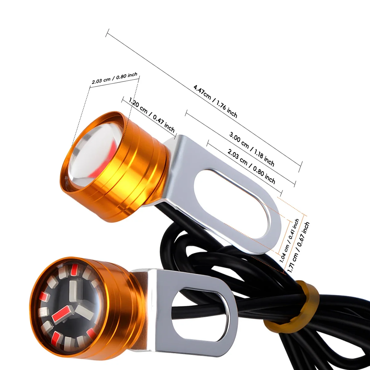 1Pair Motorcycle 3 Color Flash Mini Eagle Eye Light Super Bright Safety Warning Signal Light Daytime Running Light Strobe DRL