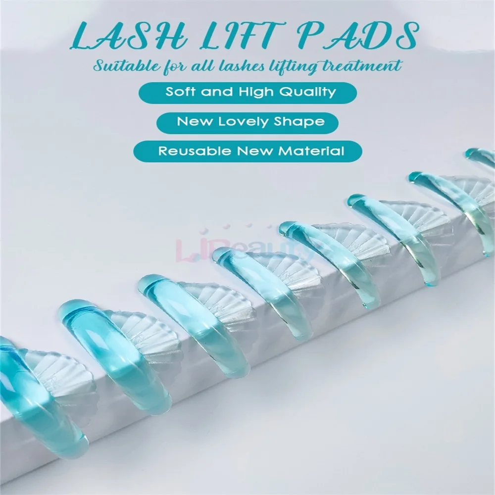 Libeauty 8 Paar kleberfreie Silikon-Wimperndauerwellen-Pads, klebriges Wimpernlift-Schild, Heben, 3D-Wimpernzange, Zubehör, Make-up-Werkzeug – Detail 1