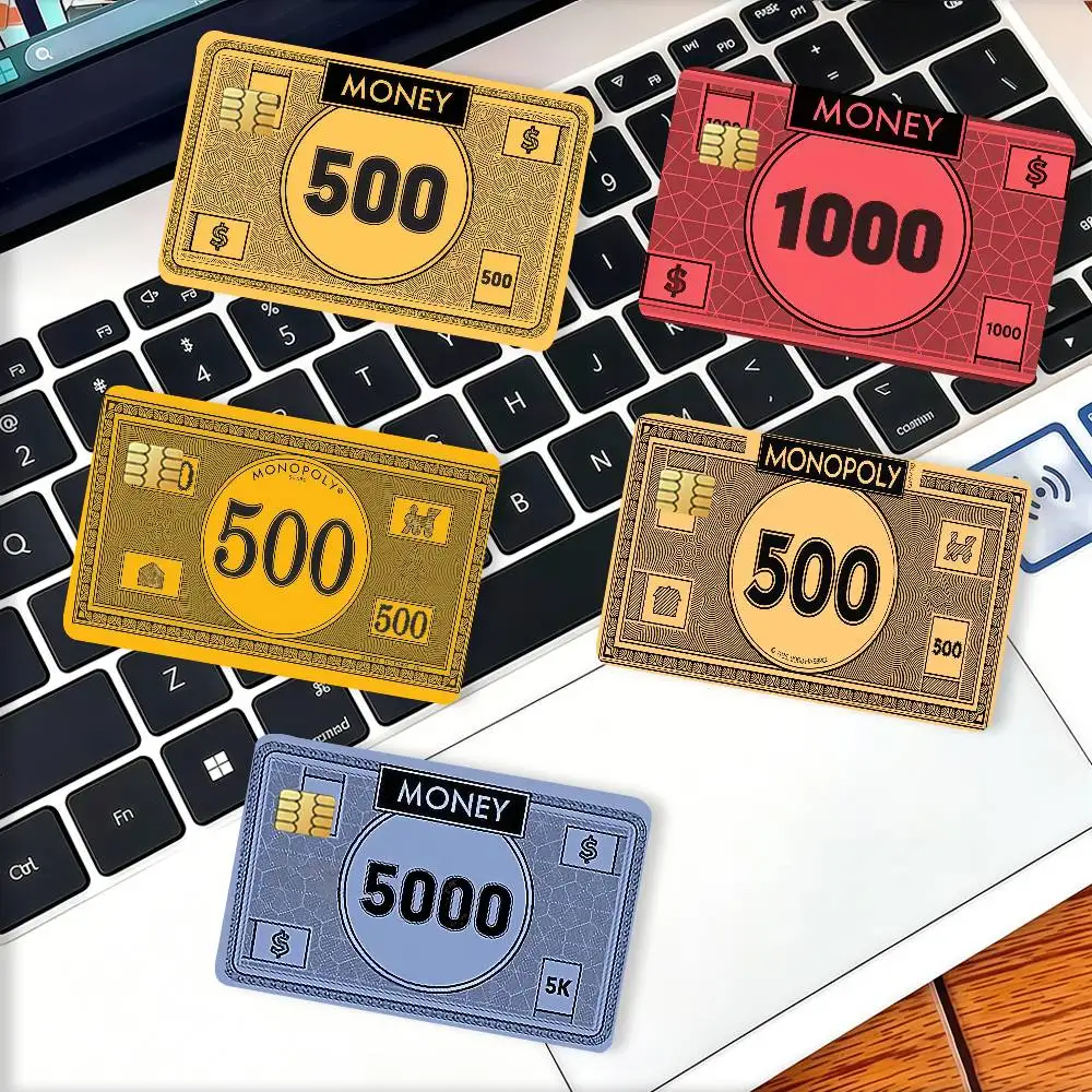 Dollars Money Credit Card Decorative Card Stickers Suitable For Bank Cards Metro Transit Anti-scratch Gift 4PCS