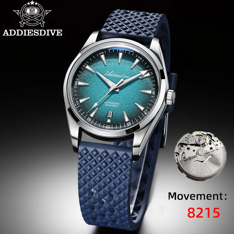 

ADDIESDIVE AD2527 Luxury Automatic Watch Japan 8215 Movement Bubble Crystal BGW9 Blue Lume 100M Waterproof 39mm Men’s Watch