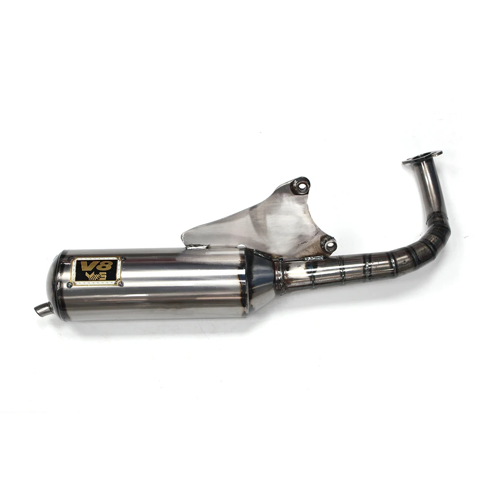 Sistema de escape completo modificado para motocicleta V8, para Yamaha BWS 100 4vp, escape para scooter de 100-125cc 4vp, 100cc 125cc