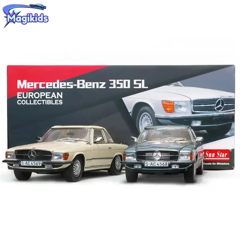 1:18 Mercedes-Benz 350 SL alta simulazione pressofuso auto in lega di metallo modello auto giocattoli per bambini collezione regali