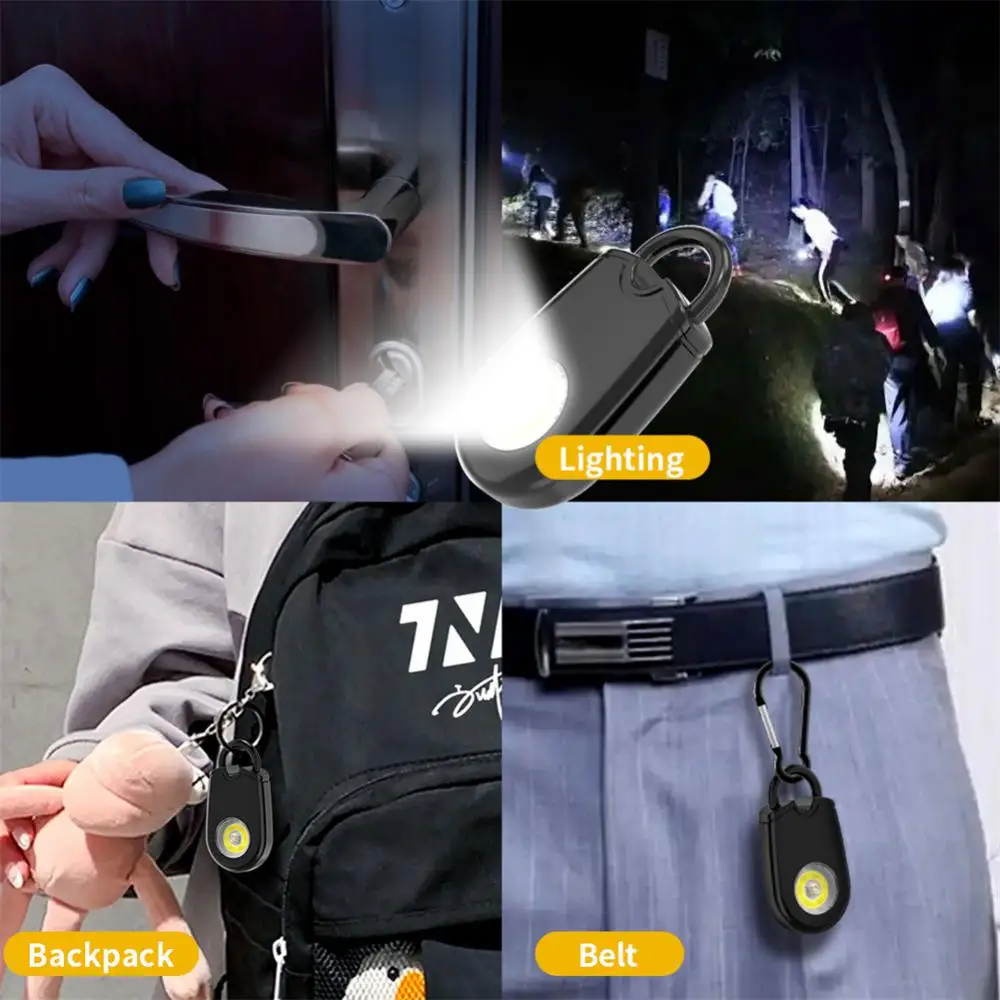 Super Bright LED Self Defense Alarm 130dB Safety Sound dispositivo Anti-lupo ragazza bambino donna Outdoor Distress Protect Defense Alarm