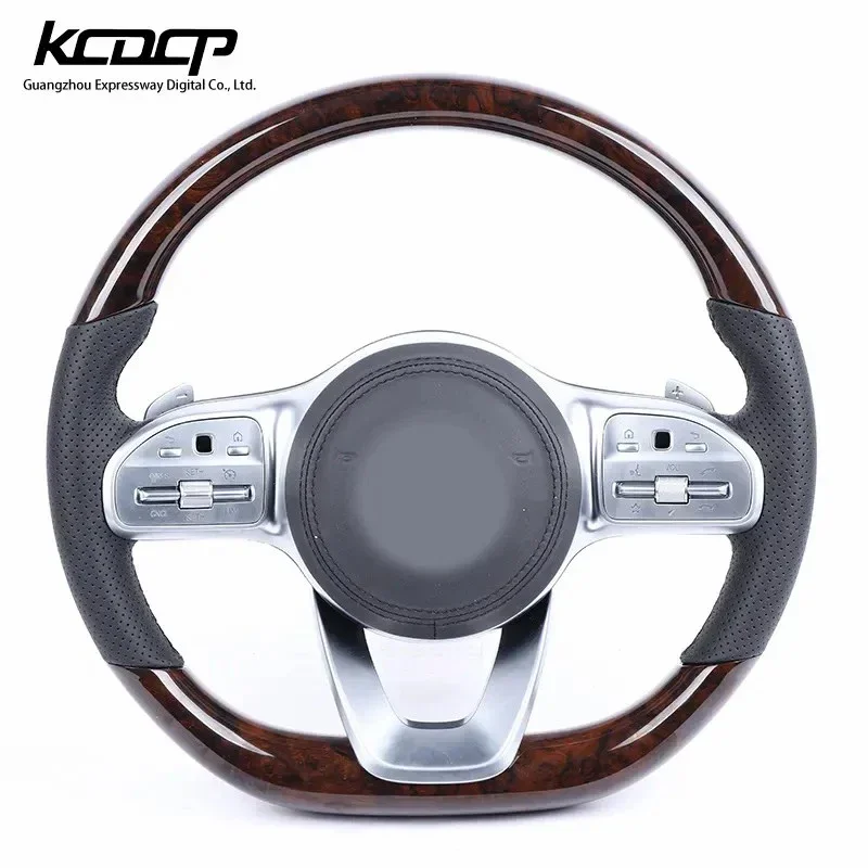 Custom Alcantara Mahogany steering wheel fit For Benz 2019-2020 w205 w213 GLE GLS W219 W204 W222 racing wheel convertible