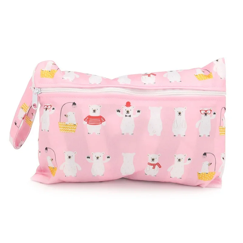 Mommy Diaper Bag Baby Toiletry Bags with Zippered Baby Diapers Waterproof Organizer Reusable Tote Bags Wet Dry Bags Mommy Bag