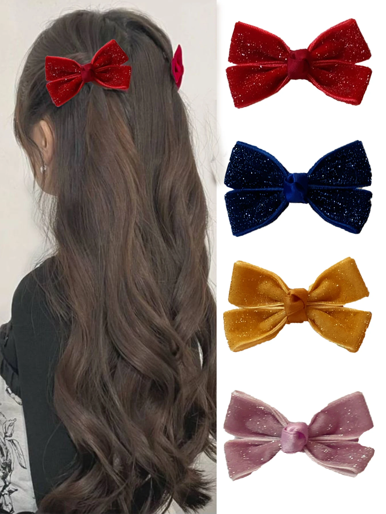 Lystrfac 2 قطعة/الوحدة الشعر القوس للنساء الفتيات دبوس الشعر بسيط قمة الموضة مشبك شعر النساء الفتيات Hairgrip إكسسورات شعر الأطفال #4