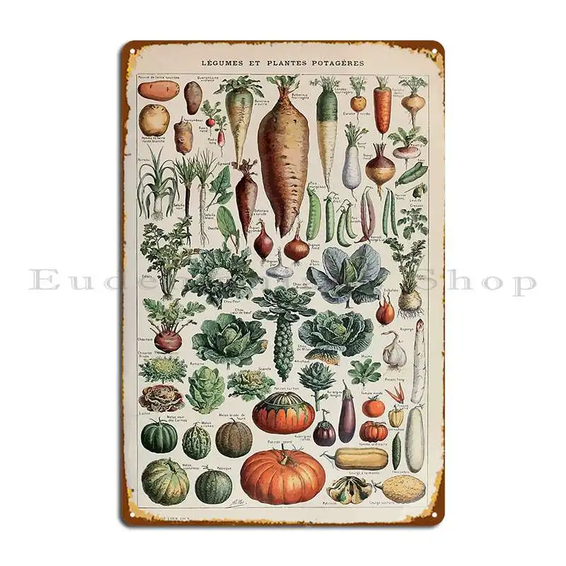 Adolphe Millot Legume Et Plante Potageres Pour Tous Metal Plaque Poster Wall Mural Wall Cave Printing Wall Decor Tin Sign Poster