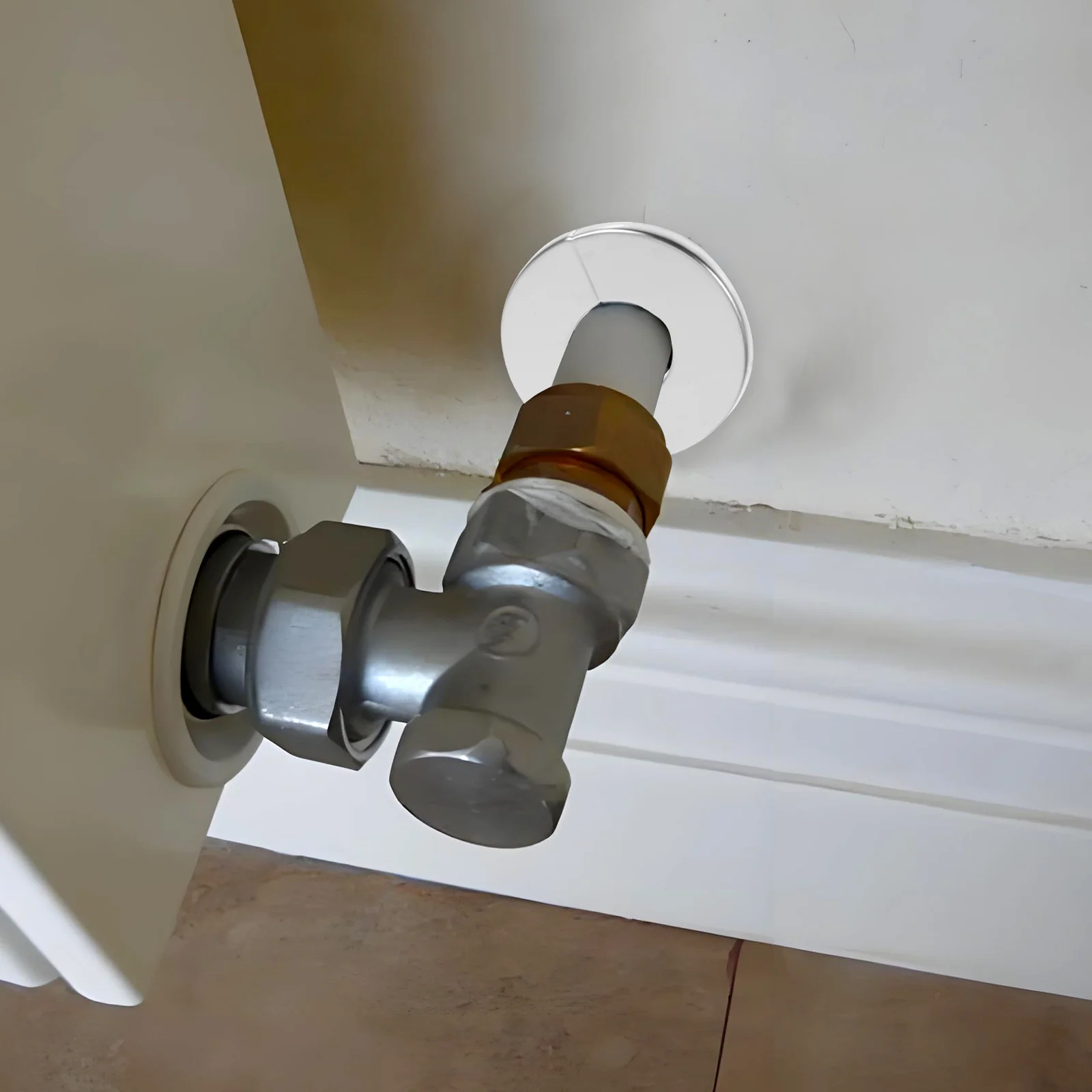 4 قطعة جدار فولاذي غير قابل للصدأ الأنابيب يغطي سبليت شفة لأنابيب المياه التدفئة المبرد ثقوب الحمام المطبخ السباكة غطاء الطبق